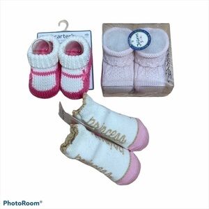 Baby Girl Sock Slipper Bundle NWT Princess Pink